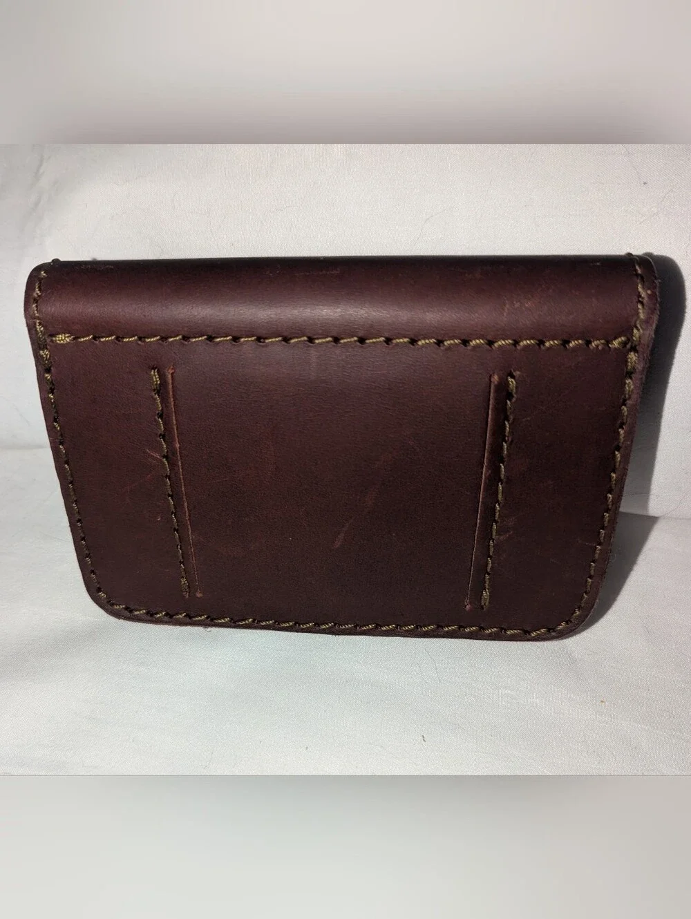 Saddleback Dark Brown Leather Belt Pouch Wallet with Snap Tab Closure